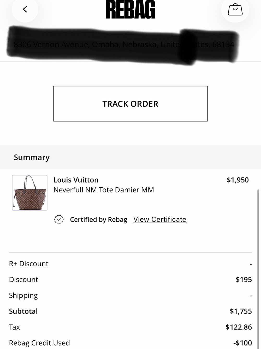 Louis Vuitton Brown Damier Ebene Tote with Red Interior - Picture 10 of 10